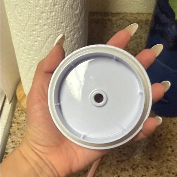 Starbucks | Sequin White Tumbler with Pink Straw and Green Logo - Picture 13 of 16